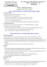 Đề cương ôn tập Học kì 1 Sinh học 10 năm 2023–2024 trường THPT Linh Trung (TP Hồ Chí Minh)